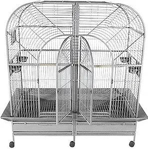 A&E Cage Co. 64"x32"x70" Double Macaw Cage with Removable Divider