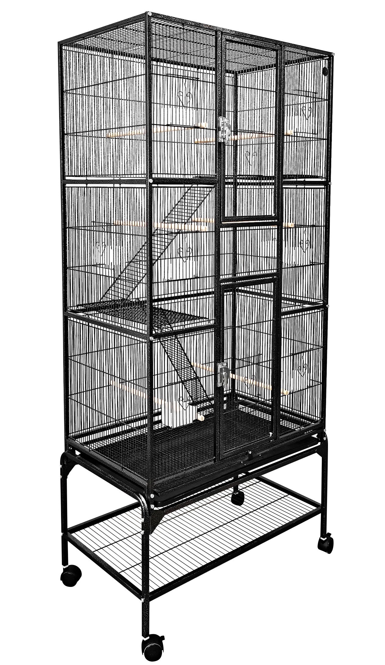 A&E Cage Co. 32"x18" Multi Level Flight Cage with Ladders