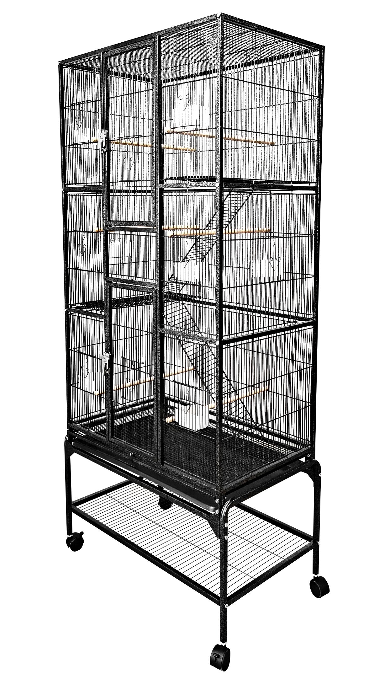 A&E Cage Co. 32"x18" Multi Level Flight Cage with Ladders