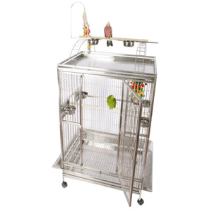 A&E Cage Co. 40"x30" Stainless Steel Imperial Play Top Bird Cage