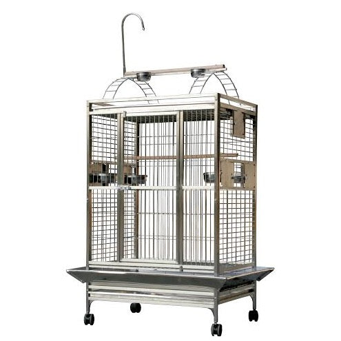 A E Cage Co. 36 x28 Stainless Steel Majestic Play Top Bird Cage