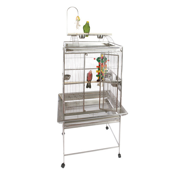 A&E Cage Co. 32"x23" Stainless Steel Refuge Play Top Bird Cage